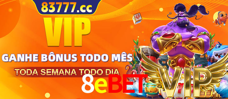 Banner promocional do 8ebet oferecendo 100% de recompensas adicionais contínuas para quem fizer o login diário (Daily sign-in), com um mascote de coelho.